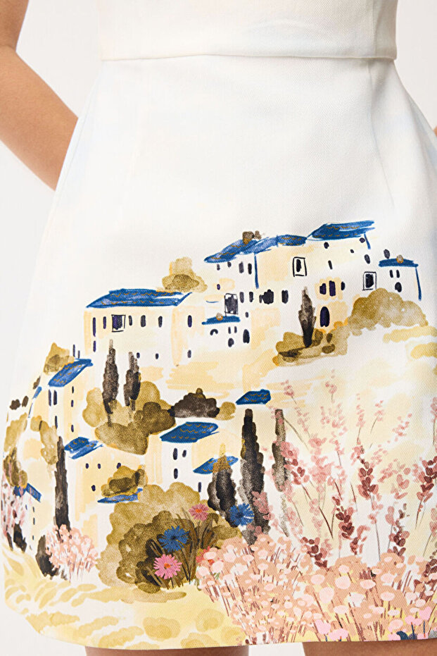 Straplez Mini Elbise - 3