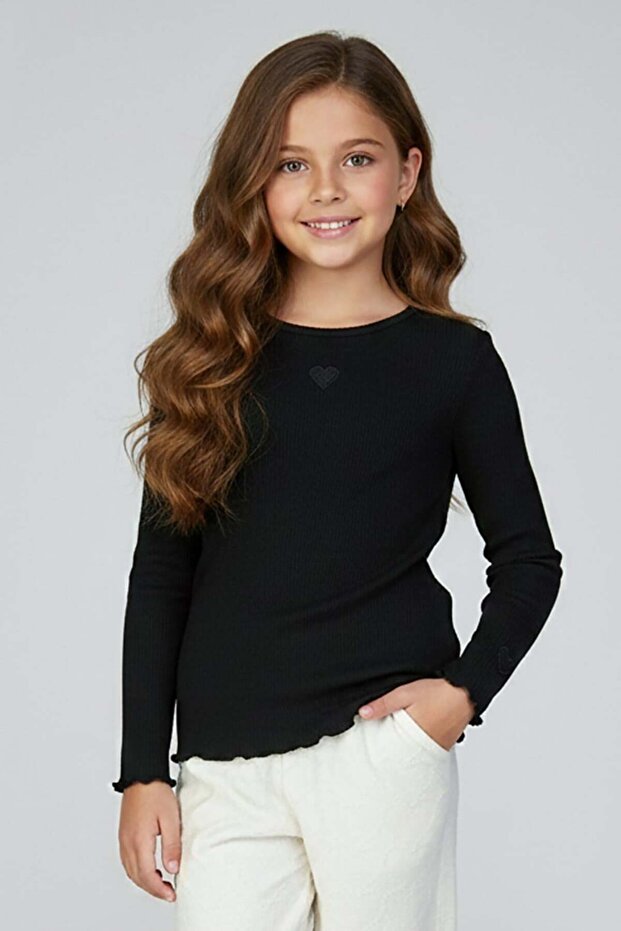 Girl's Corded Fabric Heart Badi Dmb-9950