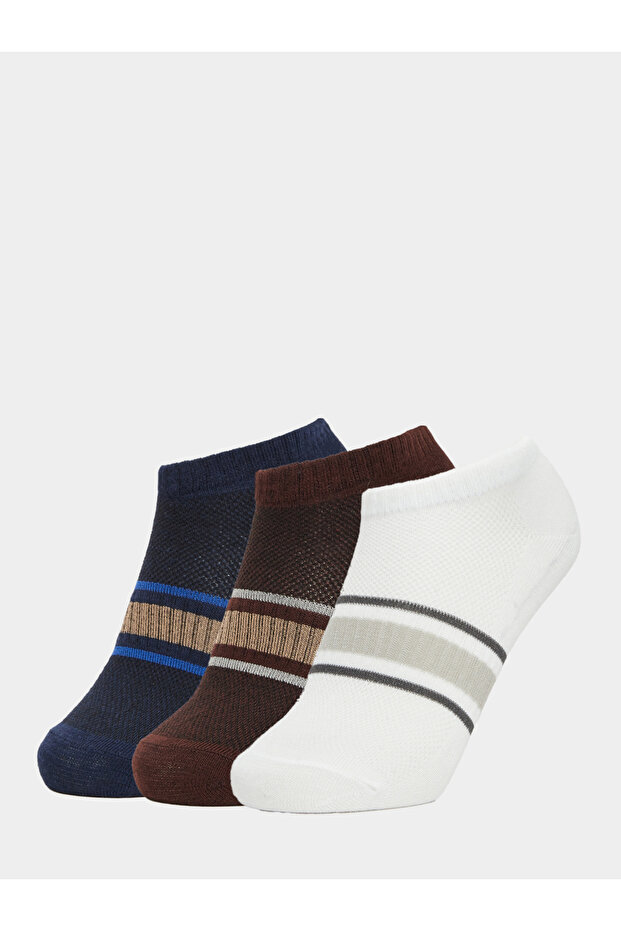Pack of 3 - Striped Detail Ankle Socks
