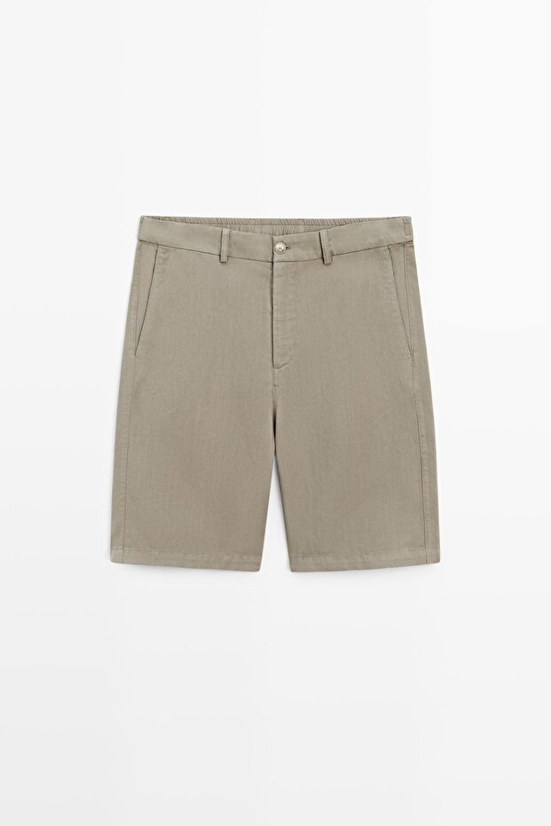 Keten bermuda şort - 5