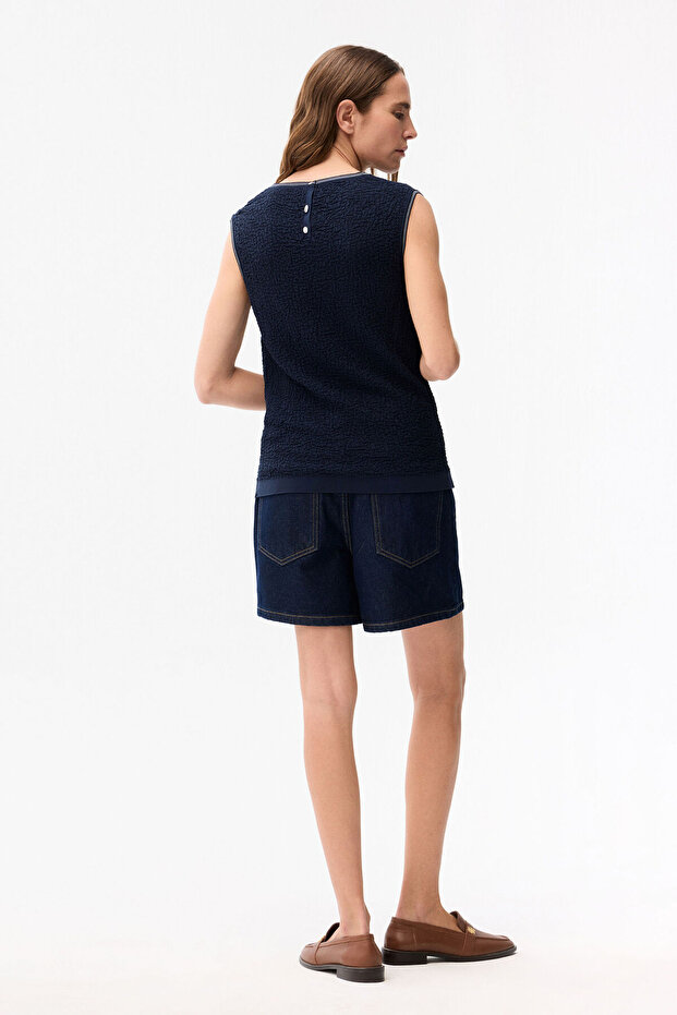 Kolsuz Triko Bluz - 5