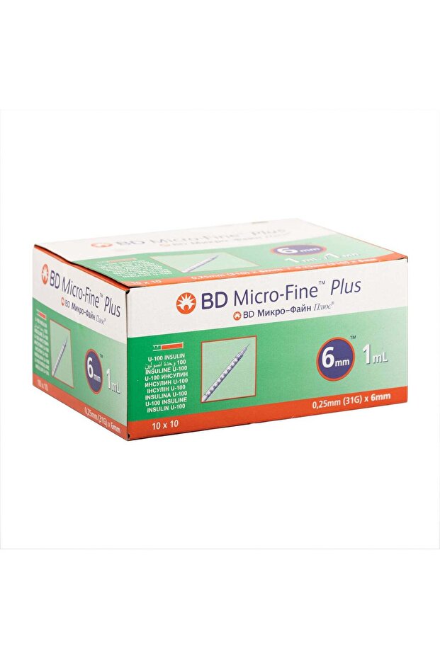 MICROFINE PLUS INSULIN SYR 1ML 31GX6MM 100's