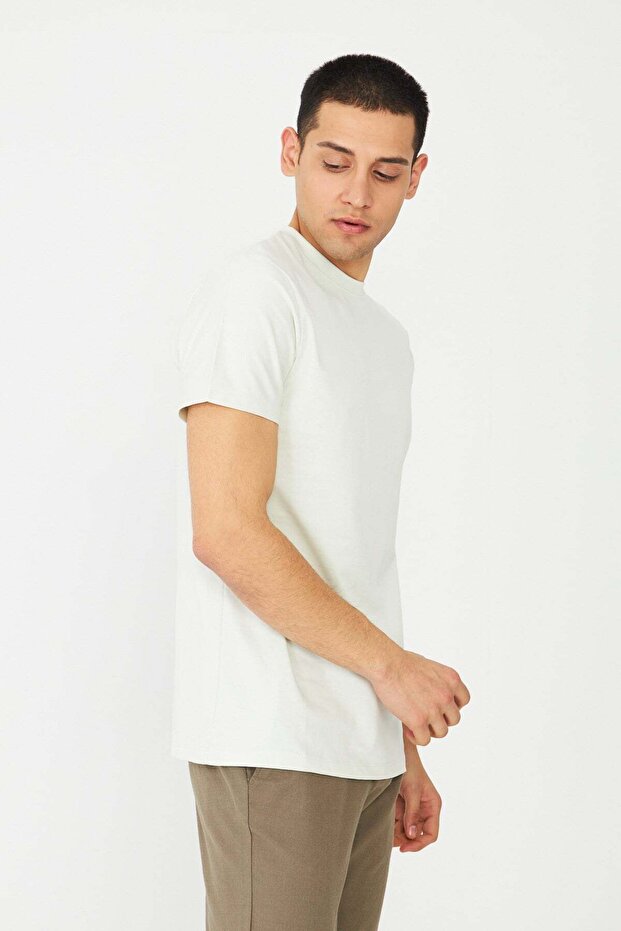 Ανδρικό μπλουζάκι Ecru Basic Crew Neck - 5