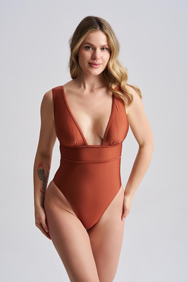 Women's Natalia Low-Cut Swimsuit Cinnamon