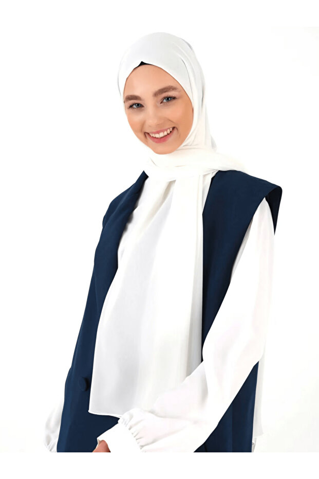 حجاب أبيض سادة