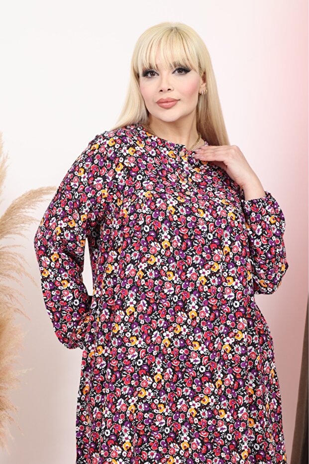 Women's Plus Size Long Sleeve Woven Cotton Pack Maternity Dress
