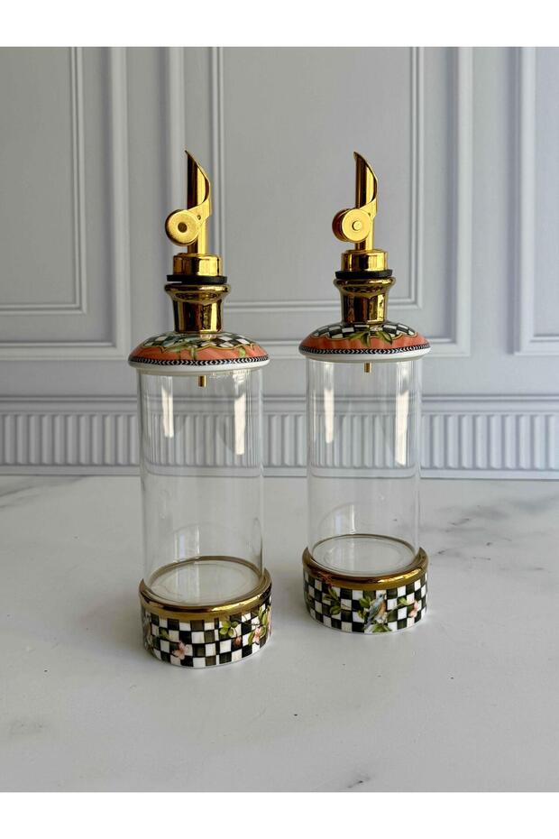 Glass Oil and Vinegar Bowl Set 2-Piece Paradise