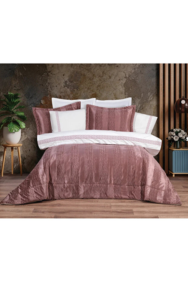 Nirvana Bedspread Set Pink - 1