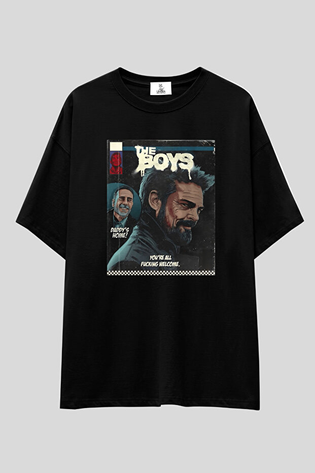 The Boys Oversized t Shirt | Unisex 100% Cotton Black & White Printed Special Design Series Themed Tee