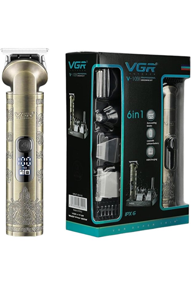 مجموعة العناية الشخصية الكاملة للرجال V-109 6 في 1
