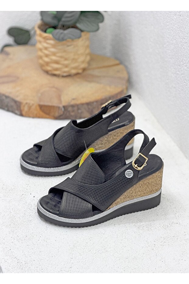D26YS-2995 HAKİKİ DE جلد ADIN SAN صندل HAT SOLE SUMMER SAN صندل CM كعب عريض