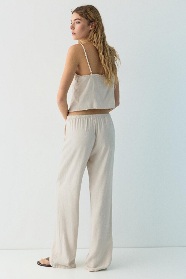 Keten jogger pantolon - 2