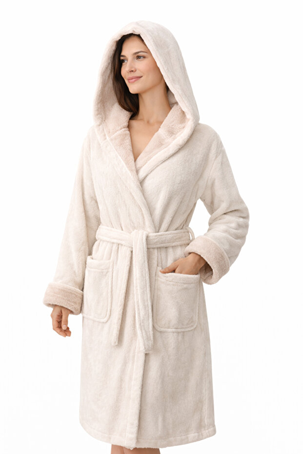 100% قطن BUKLE EXCESS EXPORT BATHROBE - ثنائي اللون - عالي الجودة