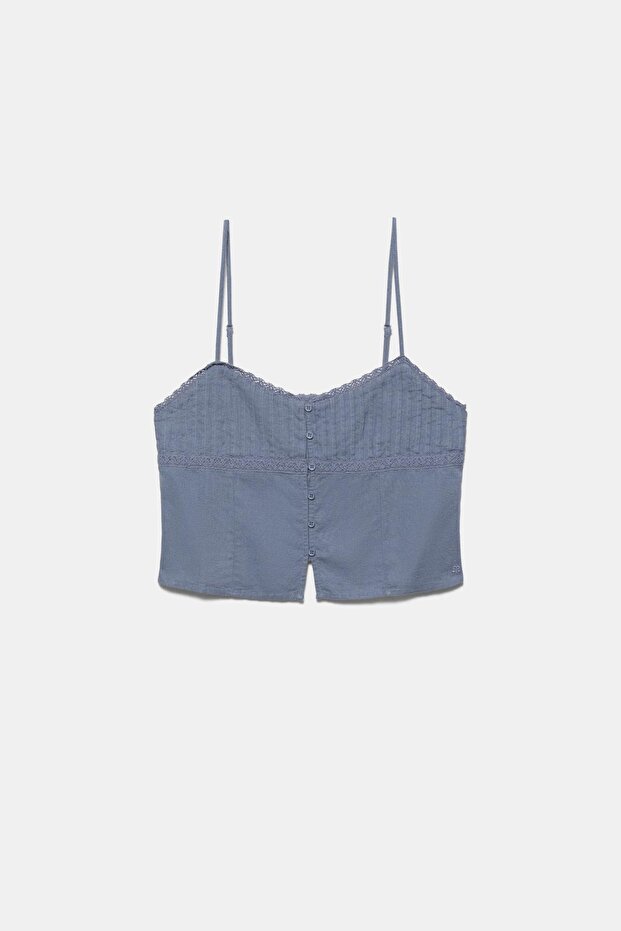 Kısa dantelli askılı top - 6