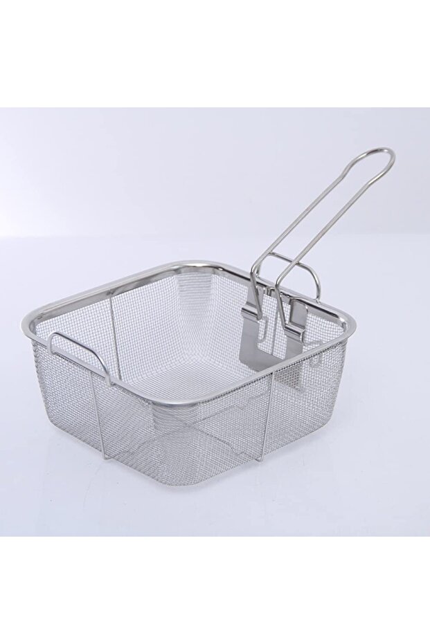 Stainless Steel Fryer Basket Fine Mesh Deep Fry Strainer with Handle Kitchen Cooking Tool Basket
