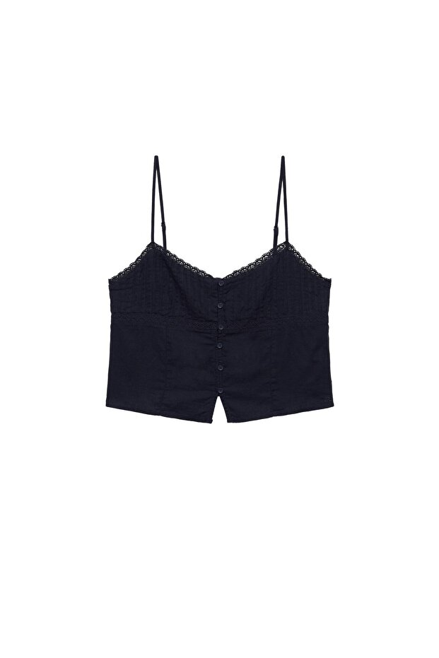 Kısa dantelli askılı top - 3