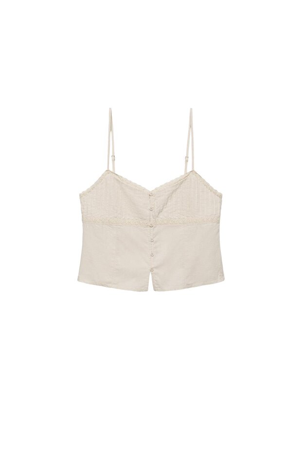 Kısa dantelli askılı top - 3