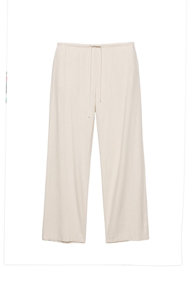 Keten jogger pantolon - 3