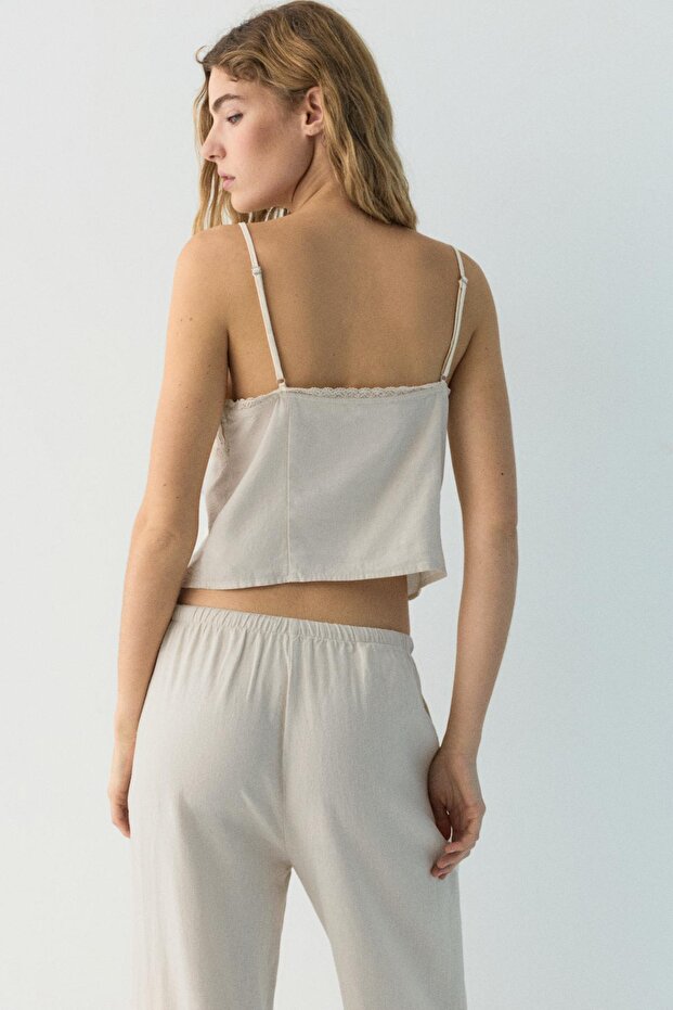 Kısa dantelli askılı top - 4