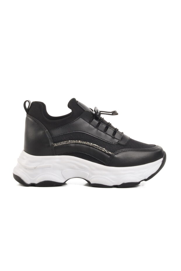 Black High Sole Women's Sneakers