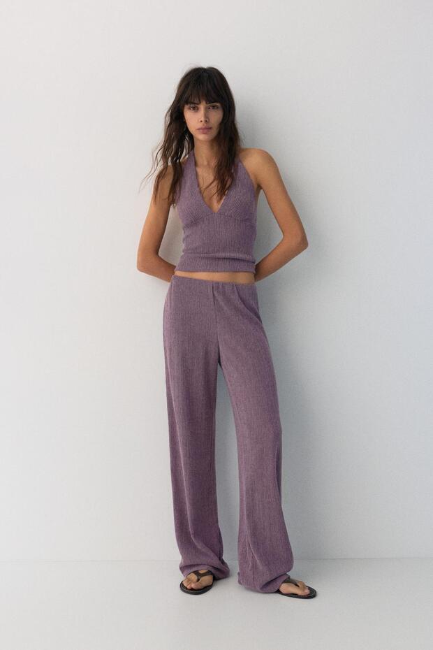 Düz bambul pantolon - 1