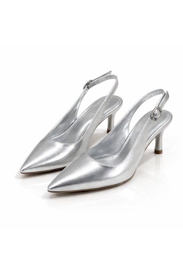 Stylish Women's Stiletto Shoes Genuine Leather 6 cm Heeled Pointed Toe Classic Heeled Shoes