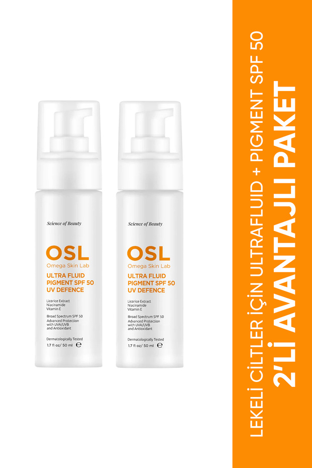 Spf 50 Sunscreen for Blemished Skin Set of 2 - Ultrafluid Pigment Spf50 Set of 2 50ml