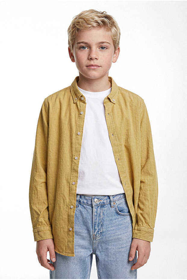 Boy's Collared Button-Down Shirt