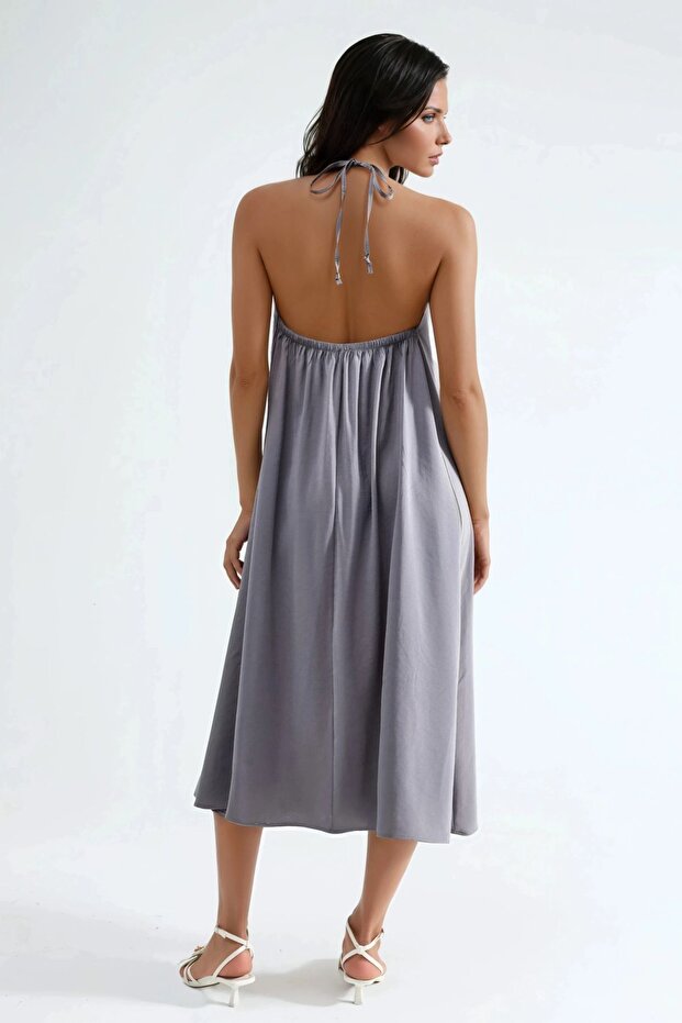 BUSEM Rochie midi cu guler halter - 2