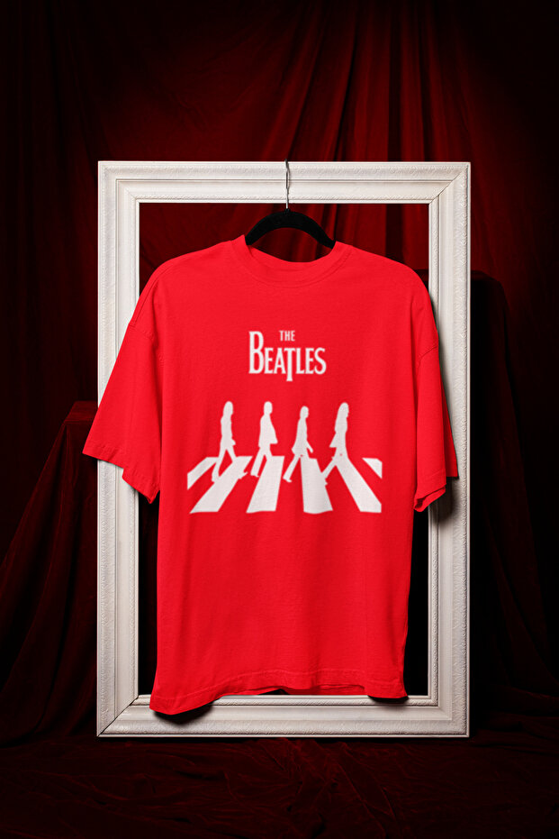 The Beatles Printed Crewneck Pa Cotton Ov Oversized Alip Short Sleeve Unisex Tshirt