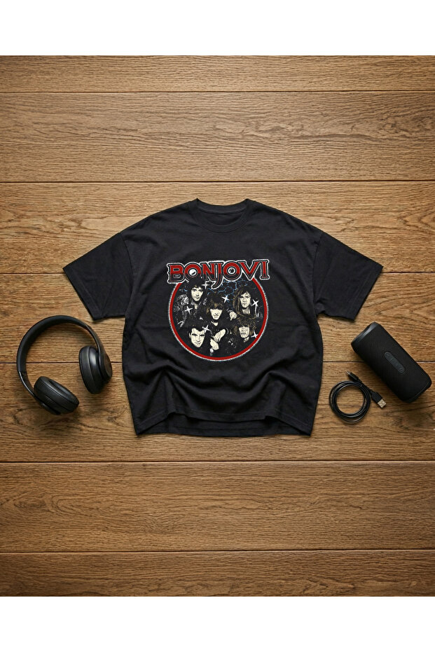 Bon Jovi Printed Unisex 100% Cotton Pack Oversized T-Shirts