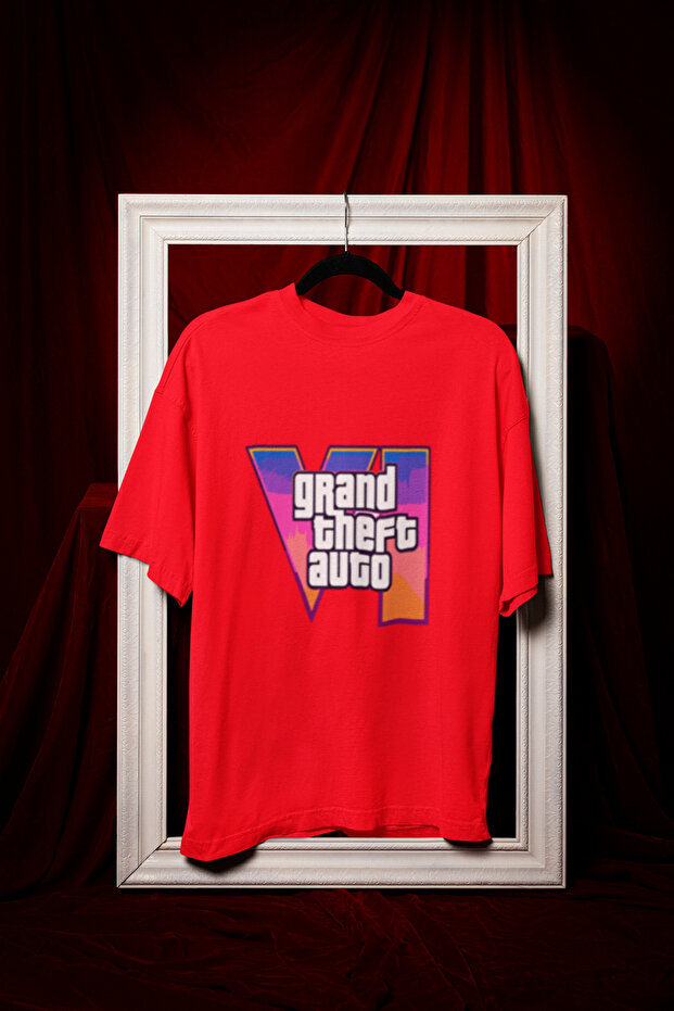 Gta Vi Printed Crewneck Pa Cotton Ov Oversized Alip Short Sleeve Unisex Tshirt