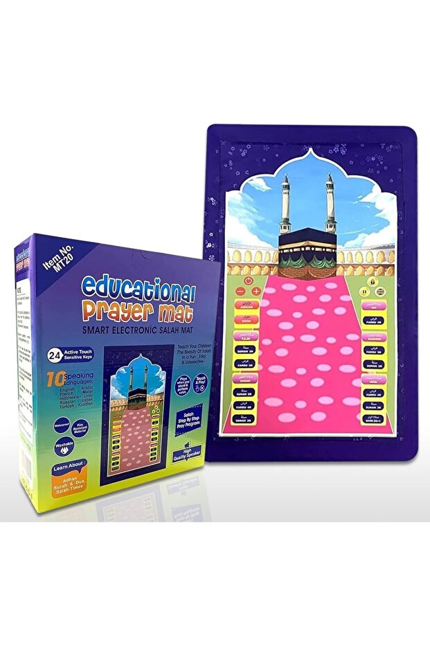 UMEOX Smart Islamic Prayer Mat for Kids Interactive Learning Prayer Mat 10 Languages Educational