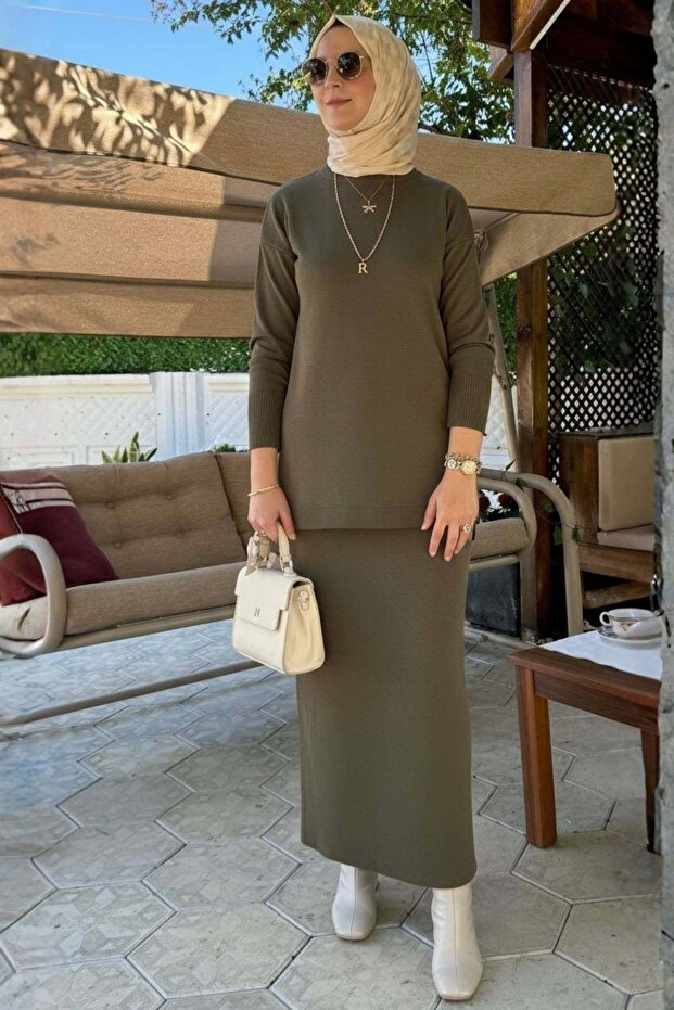 طقم تريكو سيزن كاكي