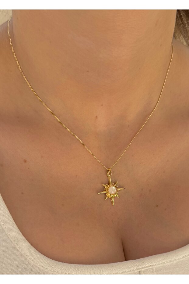 Gold Cat's Eye North Star Women's Necklace