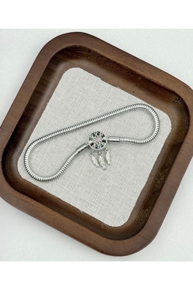 Steel P*Ndora Dreamcatcher Figured Steel Bracelet |   Anti-Tarnish Stylish Daily Use