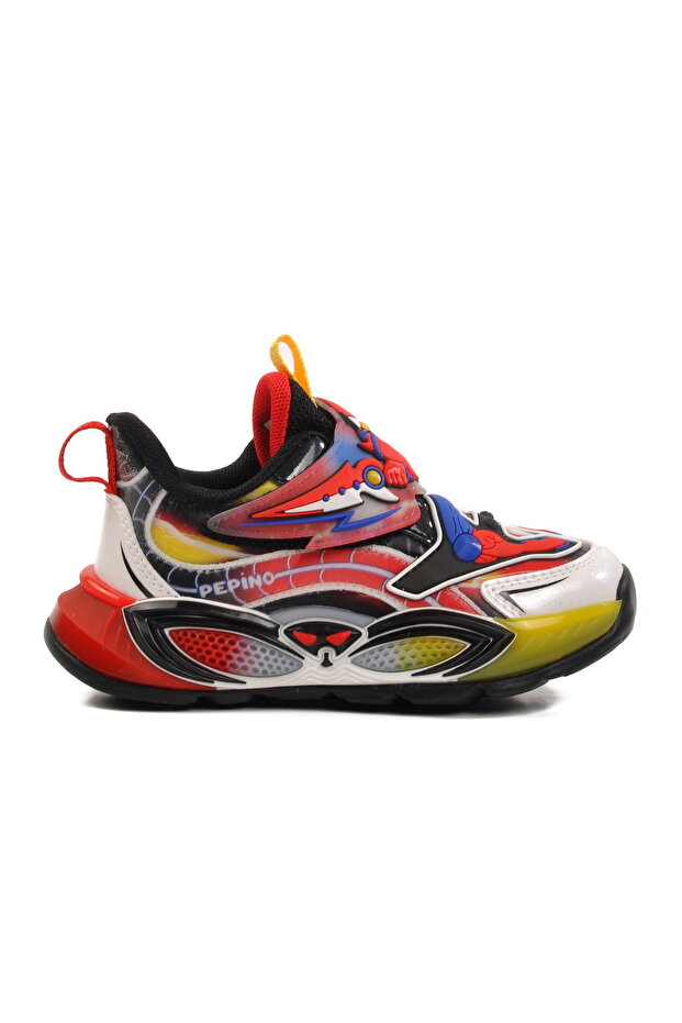 Black Red Velcro Boys' Sneakers