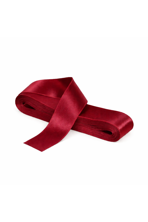 Burgundy Satin Ribbon 2 cm 10 Meters, Bohça Dowry Wedding Henna Circumcision Promise Birthday Party Gift Decoration