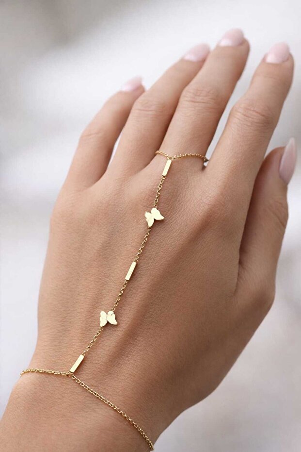 Stainless Steel Butterfly Shahmeran - Gold