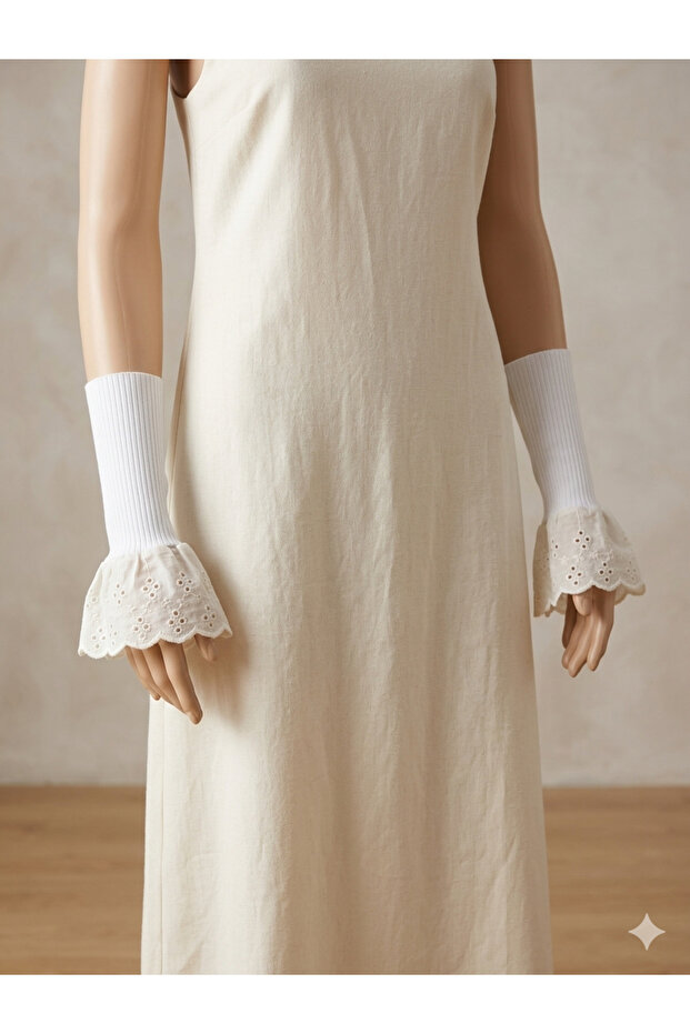 Cream Eyelet Embroidery Cotton Pack Sleeveless Top