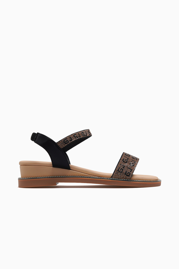 Women's Wedge Heel Pack Daily Sandals 26Y 25Y346-3 Black