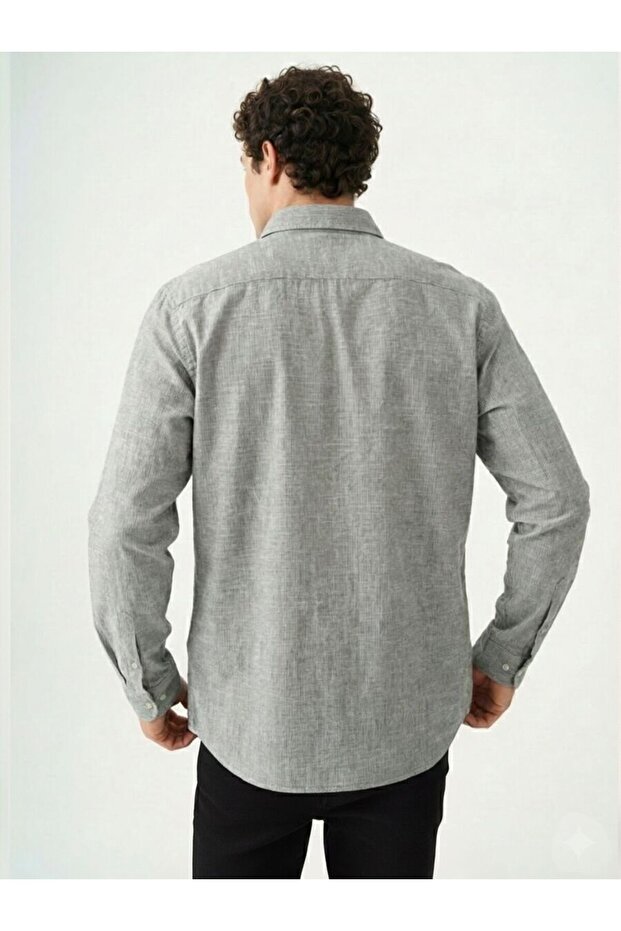 Regular Fit Erkek Gömlek U.kol - 4