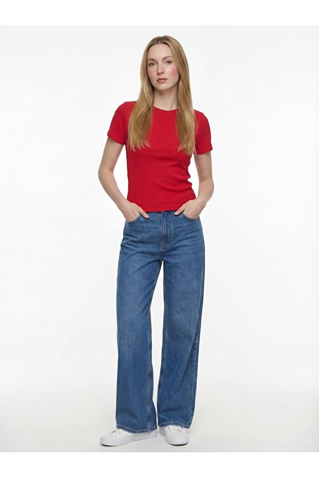 Slim Fit Kadın Tshirt K.kol - 3