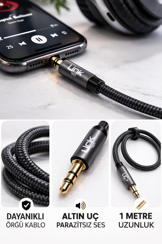 A584 1000m Braided 3.5mm Aux Cable