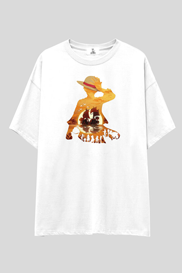 One Piece Oversized t Shirt | Unisex 100% Cotton Black & White Printed Anime Themed Special Design Tee