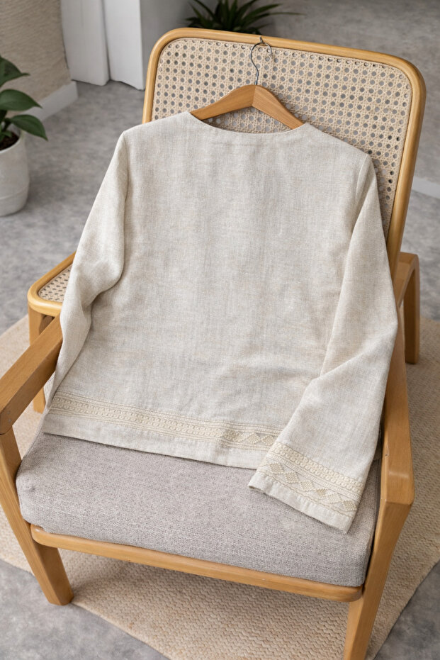 Laminye Ekru Ceket - 2