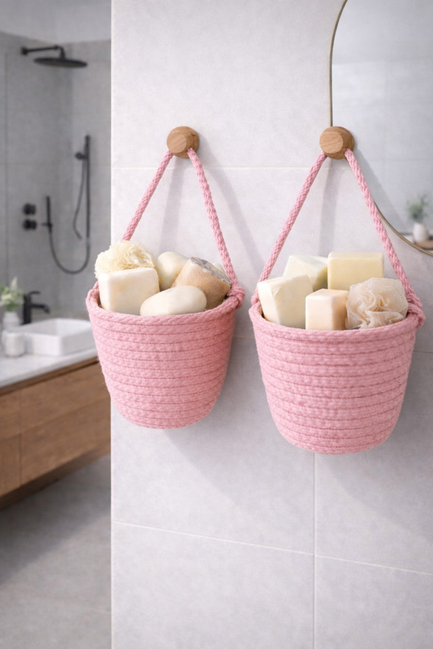 Bathroom Organizer Mini Decorative Soap Holder 12X10 cm Hanging Apparatus and Soaps Not Included