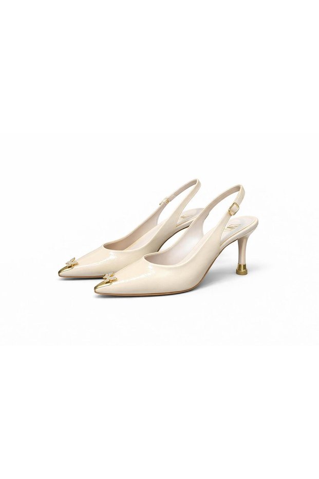 Women's Beige Kelebektaş New Heeled Shoes