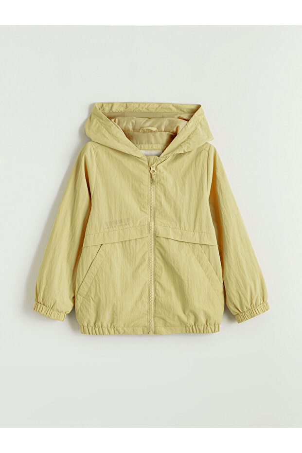 Yellow Hooded Boy's Raincoat (S6)