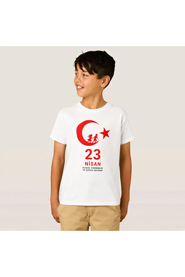 23 April Children's Day Printed Special T-Shirt - White